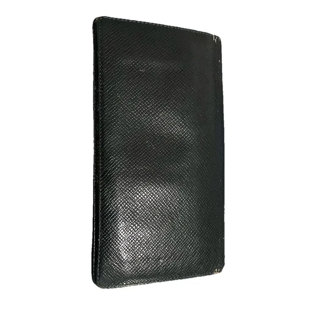 Louis Vuitton Taiga Leather Long Wallet Green Bifold France Auth Discontinued
